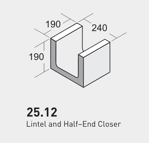 Firth 2512 Lintel & Half End