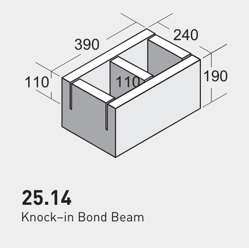 Firth 2514 Knock In Bond Beam